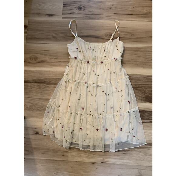 Row A sleevless Embroided Ruffle Dress princess fairy sm - Picture 1 of 2